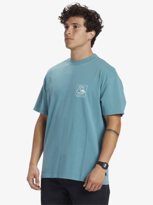 Quiksilver PJ4H1375 moški brittany modra majica s kratkimi rokavi gregg kaplan iz praznega platna