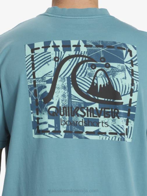 Quiksilver PJ4H1375 moški brittany modra majica s kratkimi rokavi gregg kaplan iz praznega platna