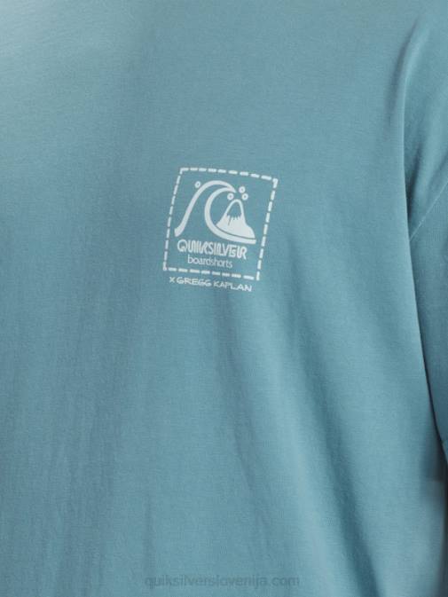 Quiksilver PJ4H1375 moški brittany modra majica s kratkimi rokavi gregg kaplan iz praznega platna
