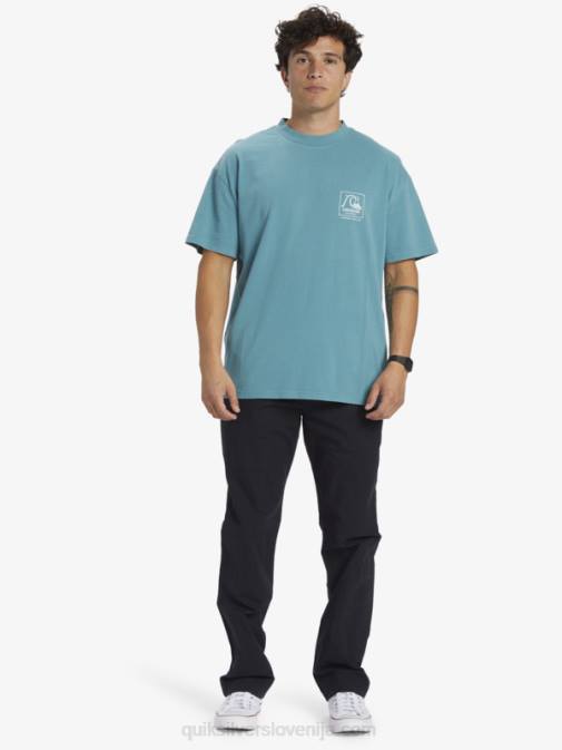 Quiksilver PJ4H1375 moški brittany modra majica s kratkimi rokavi gregg kaplan iz praznega platna