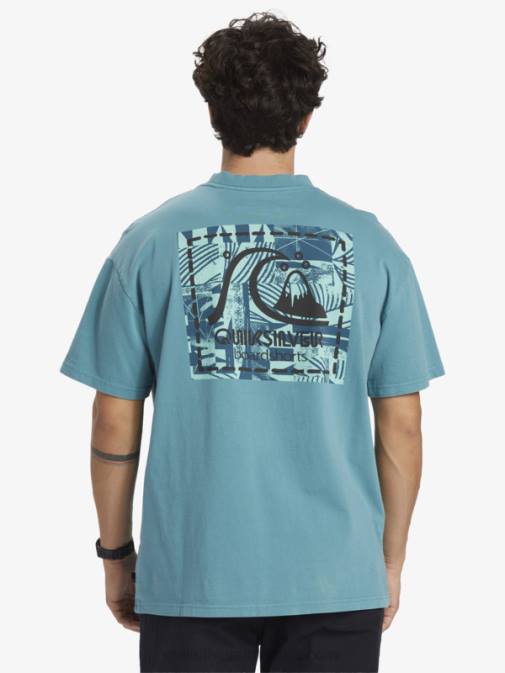 Quiksilver PJ4H1375 moški brittany modra majica s kratkimi rokavi gregg kaplan iz praznega platna