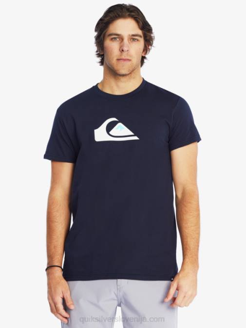 Quiksilver PJ4H1382 moški mornarsko modri blazer majica z logotipom comp