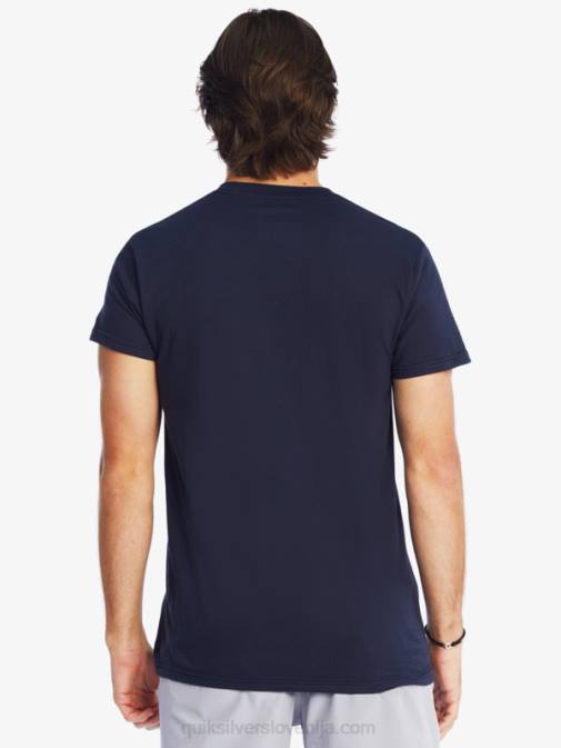 Quiksilver PJ4H1382 moški mornarsko modri blazer majica z logotipom comp