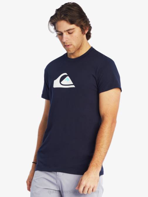 Quiksilver PJ4H1382 moški mornarsko modri blazer majica z logotipom comp