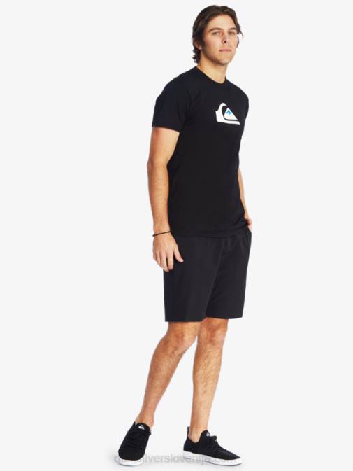 Quiksilver PJ4H1383 moški Črna majica z logotipom comp