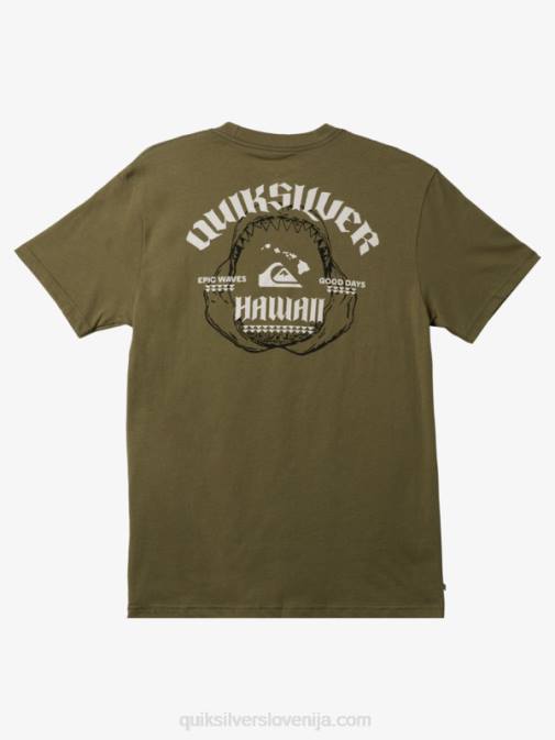 Quiksilver PJ4H1422 moški štiriperesna deteljica hawaii big bite majica s kratkimi rokavi