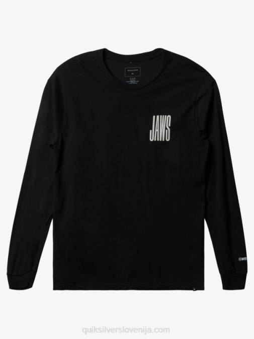 Quiksilver PJ4H1426 moški Črna majica s kratkimi rokavi jaws big wave challenge ls