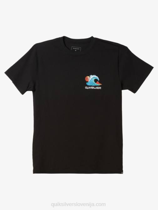 Quiksilver PJ4H1476 moški Črna majica z oceansko posteljo