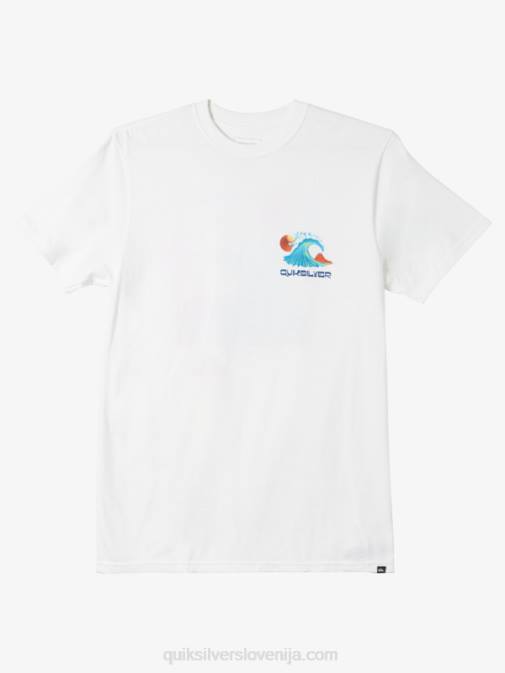 Quiksilver PJ4H1477 moški bela majica z oceansko posteljo