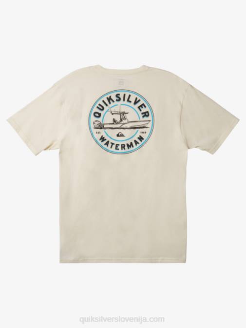 Quiksilver PJ4H1481 moški starinsko bela majica s kratkimi rokavi waterman qs outboarder