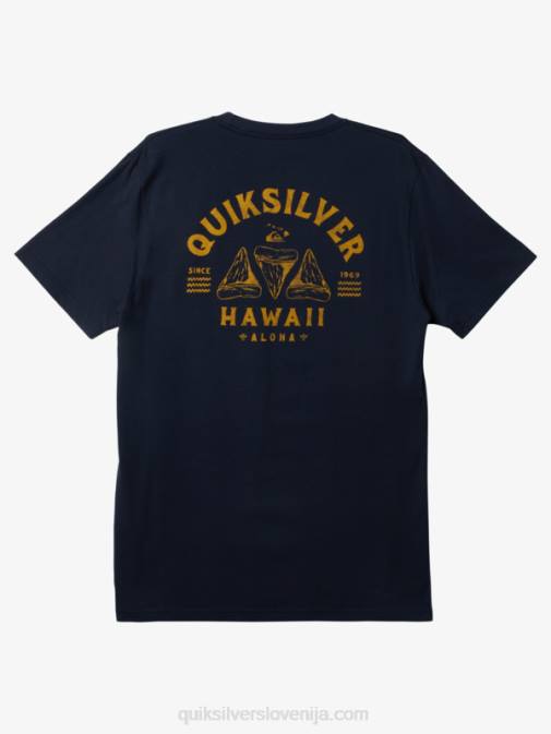 Quiksilver PJ4H158 moški mornarsko modri blazer majica s kratkimi rokavi hawaii razor tooth