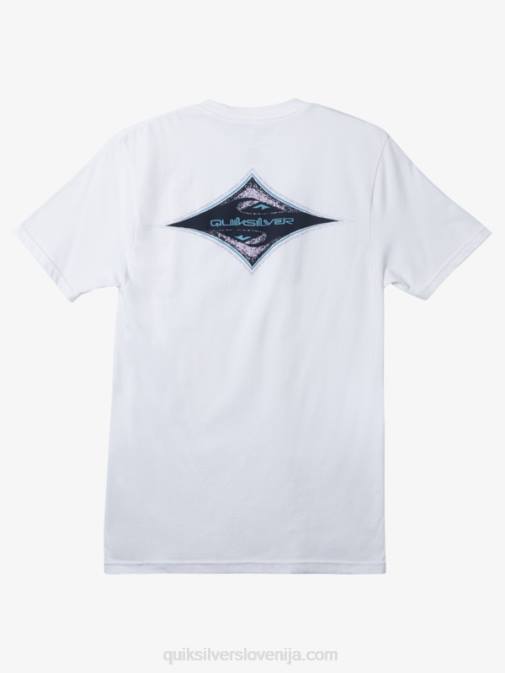 Quiksilver PJ4H162 moški bela omni diamond majica s kratkimi rokavi