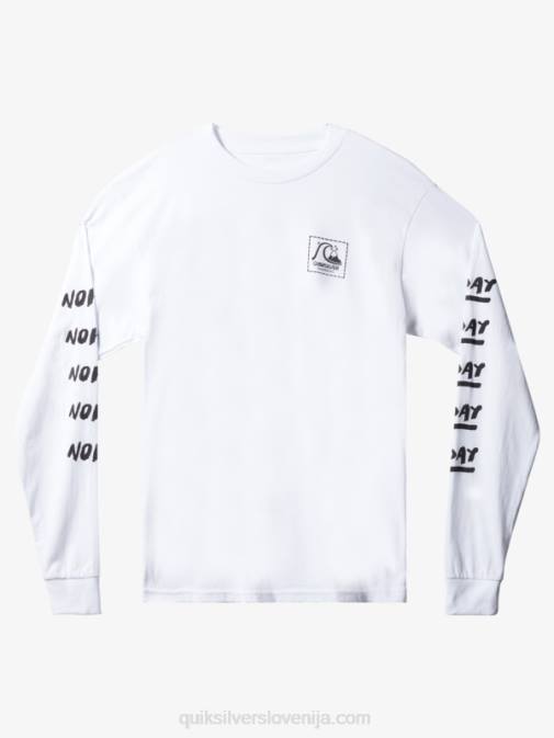 Quiksilver PJ4H1634 moški bela natas zdaj majica z dolgimi rokavi