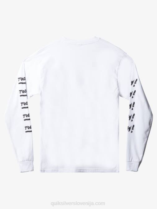 Quiksilver PJ4H1634 moški bela natas zdaj majica z dolgimi rokavi