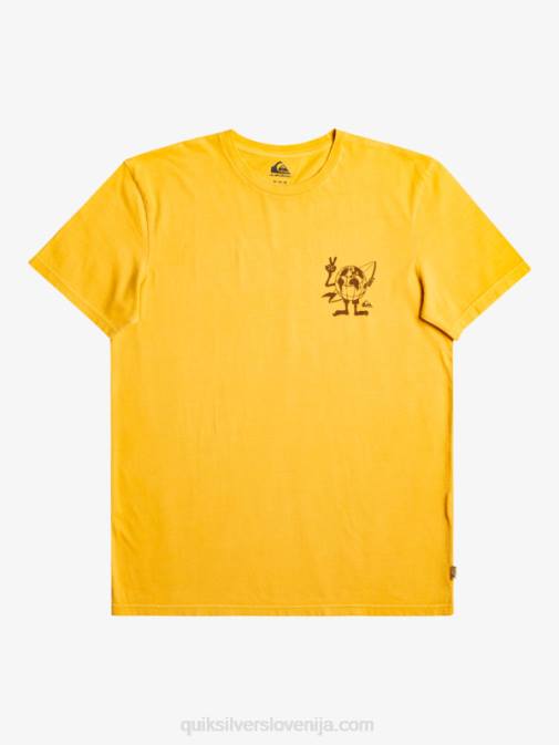 Quiksilver PJ4H1761 moški zlata palica majica s skritim sporočilom