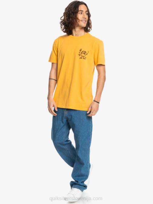 Quiksilver PJ4H1761 moški zlata palica majica s skritim sporočilom