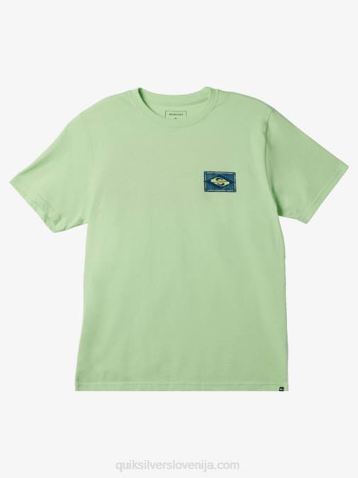 Quiksilver PJ4H178 moški rajsko zelena utripajoča majica s kratkimi rokavi