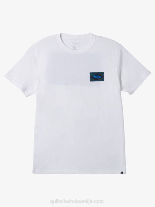Quiksilver PJ4H179 moški bela utripajoča majica s kratkimi rokavi
