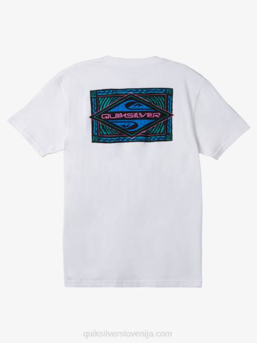 Quiksilver PJ4H179 moški bela utripajoča majica s kratkimi rokavi