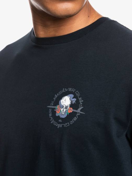 Quiksilver PJ4H1818 moški Črna outta road - majica s kratkimi rokavi