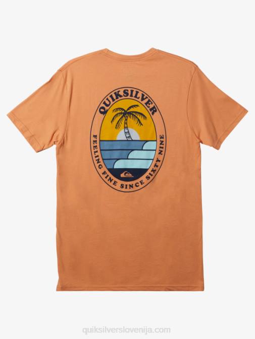 Quiksilver PJ4H186 moški bakreno porjavelost valovita majica s kratkimi rokavi