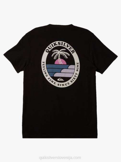 Quiksilver PJ4H187 moški Črna valovita majica s kratkimi rokavi