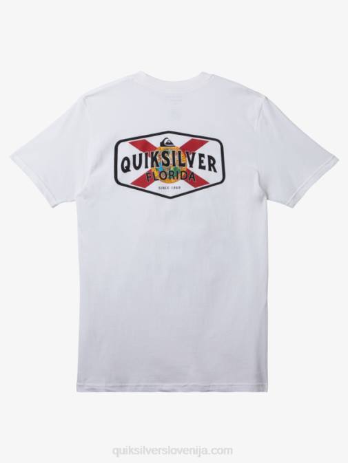 Quiksilver PJ4H234 moški bela majica s kratkimi rokavi florida od obale do obale