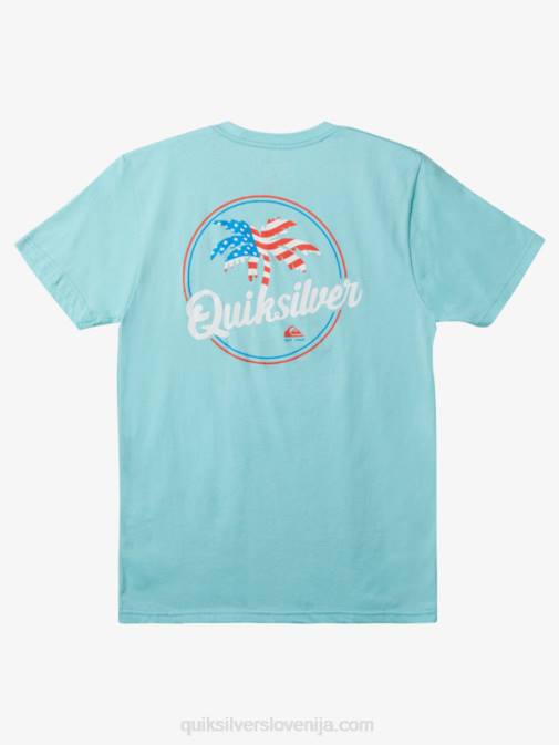 Quiksilver PJ4H236 moški angelsko modra palm breezy t-shirt