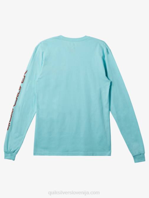 Quiksilver PJ4H297 moški angelsko modra majica z logotipom omni