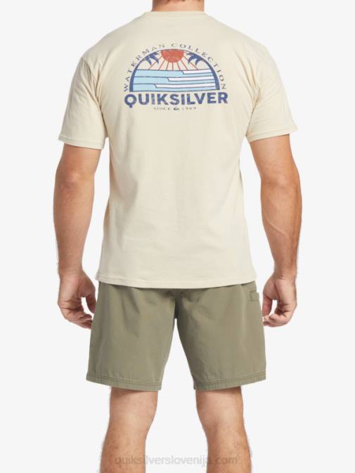 Quiksilver PJ4H38 moški rjavi riž vodna majica s pogledom