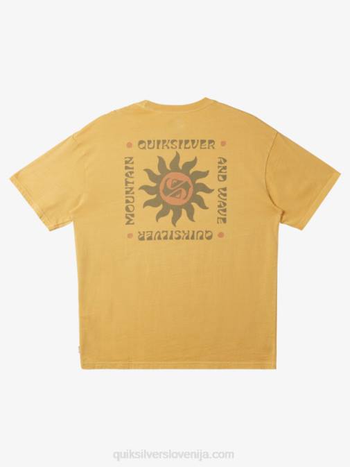 Quiksilver PJ4H390 moški rumenjak rumen majica s rituali sončnega zahoda