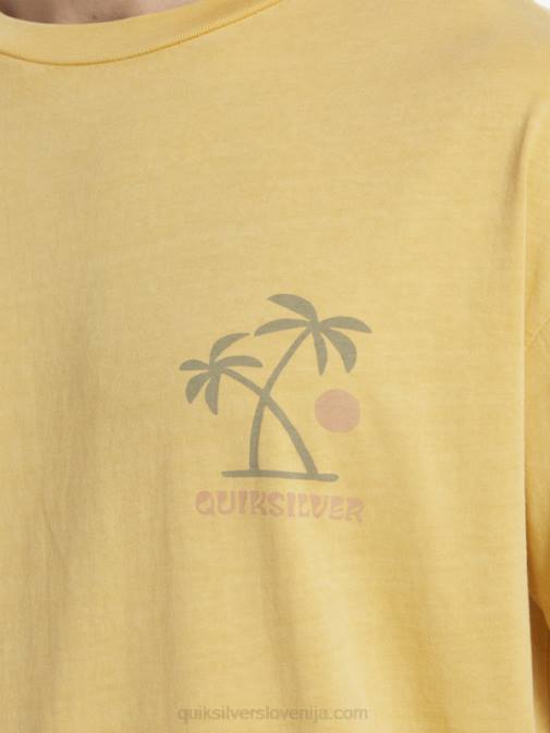 Quiksilver PJ4H390 moški rumenjak rumen majica s rituali sončnega zahoda