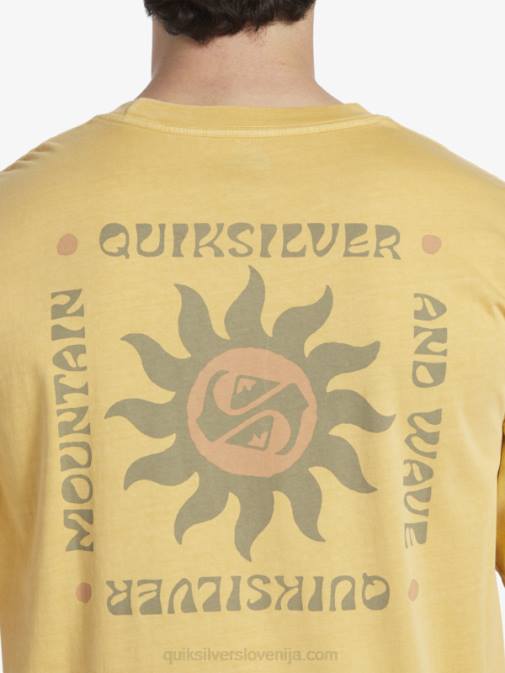 Quiksilver PJ4H390 moški rumenjak rumen majica s rituali sončnega zahoda