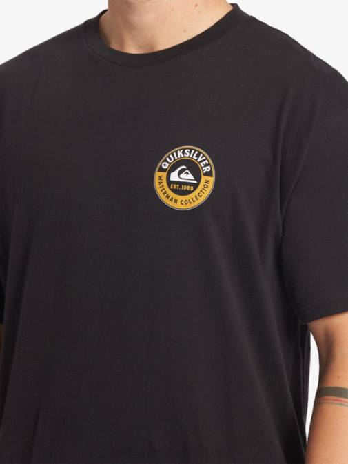 Quiksilver PJ4H40 moški Črna majica s kratkimi rokavi waterman sea shark