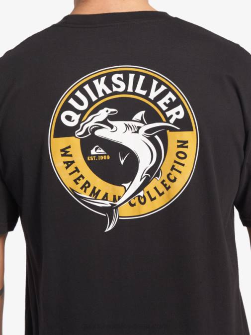 Quiksilver PJ4H40 moški Črna majica s kratkimi rokavi waterman sea shark