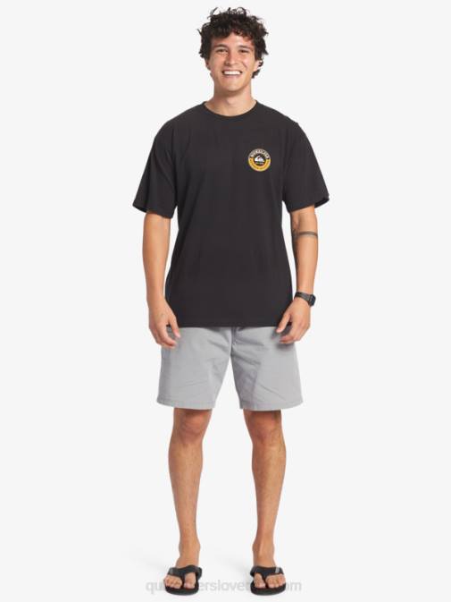Quiksilver PJ4H40 moški Črna majica s kratkimi rokavi waterman sea shark