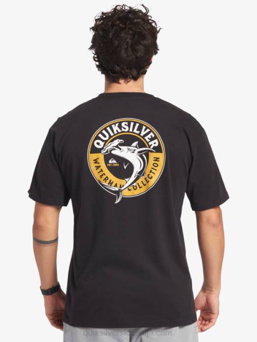 Quiksilver PJ4H40 moški Črna majica s kratkimi rokavi waterman sea shark