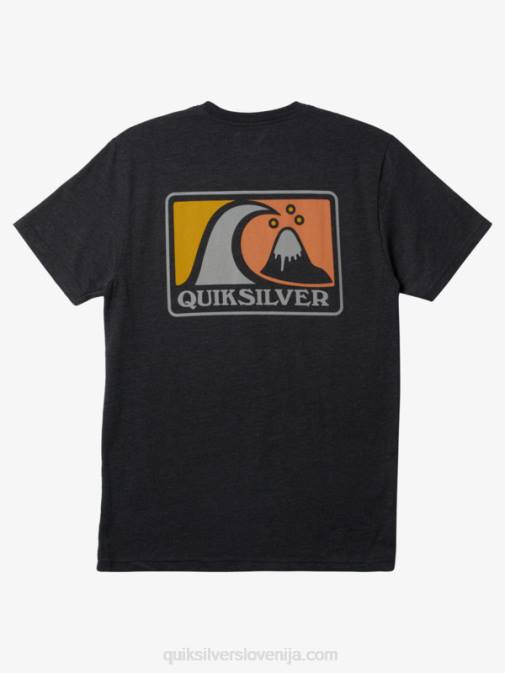 Quiksilver PJ4H426 moški oglje resje mellow bubble mod majica s kratkimi rokavi