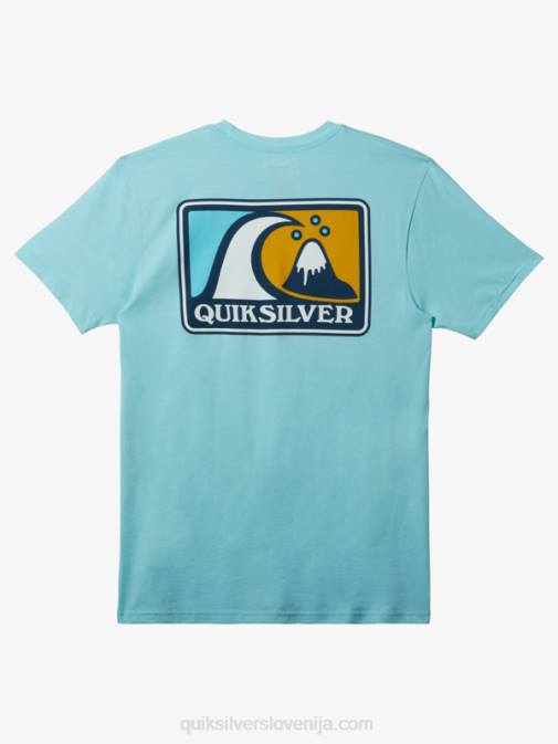 Quiksilver PJ4H427 moški angel modro resje mellow bubble mod majica s kratkimi rokavi