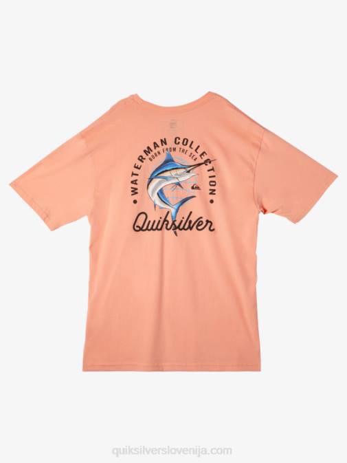 Quiksilver PJ4H52 moški breskev roza majica waterman beauty at sea