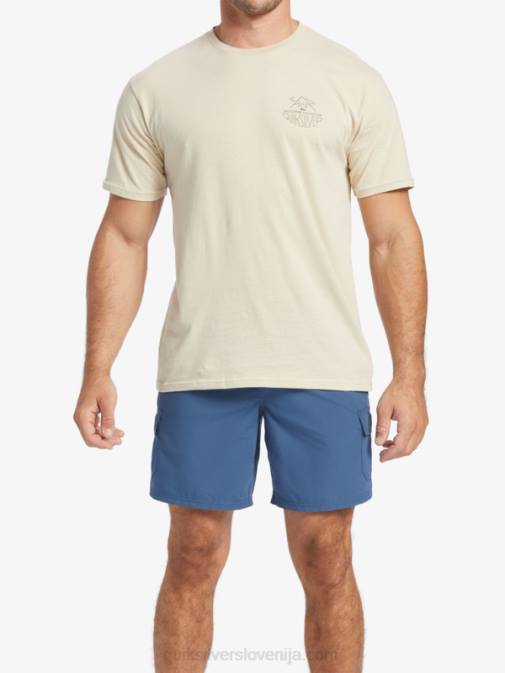 Quiksilver PJ4H57 moški rjavi riž majica waterman outdoor livin