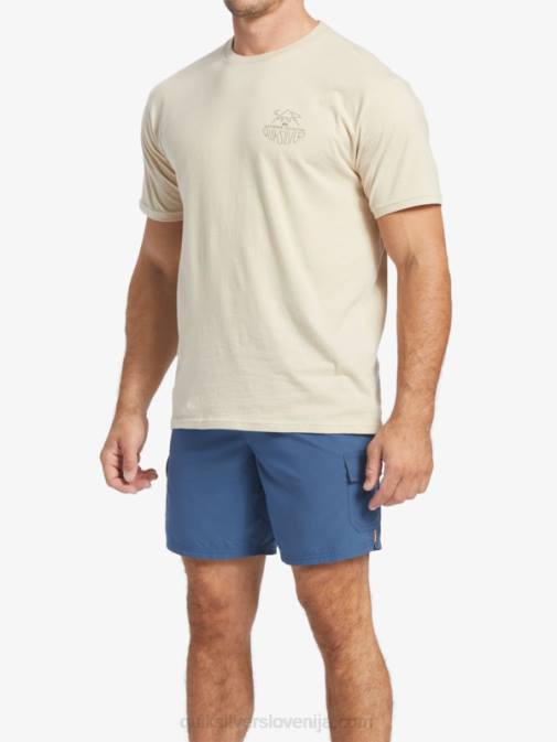 Quiksilver PJ4H57 moški rjavi riž majica waterman outdoor livin