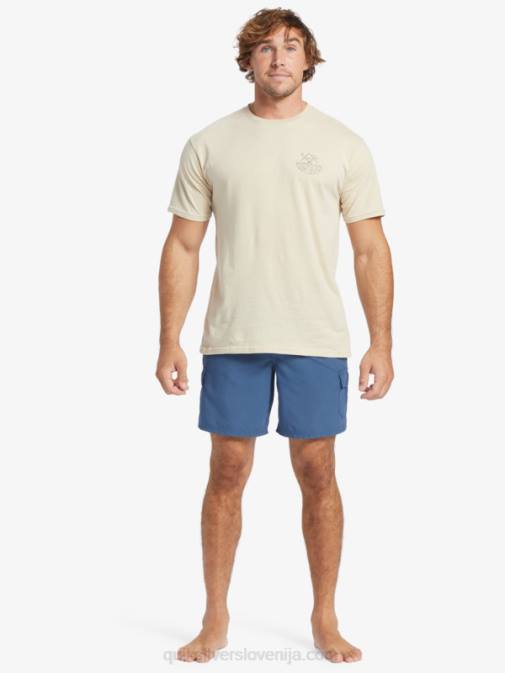 Quiksilver PJ4H57 moški rjavi riž majica waterman outdoor livin