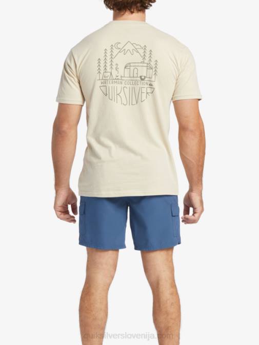 Quiksilver PJ4H57 moški rjavi riž majica waterman outdoor livin