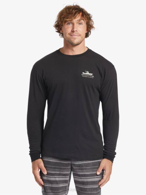 Quiksilver PJ4H62 moški Črna majica z dolgimi rokavi waterman power trip