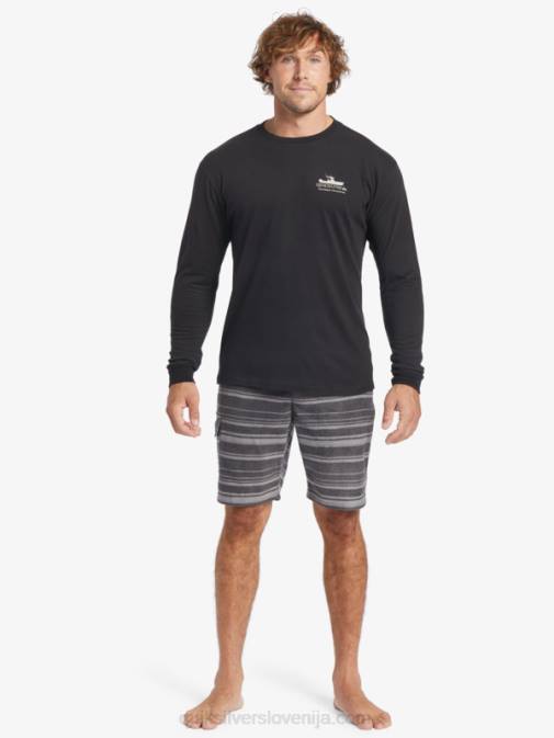 Quiksilver PJ4H62 moški Črna majica z dolgimi rokavi waterman power trip