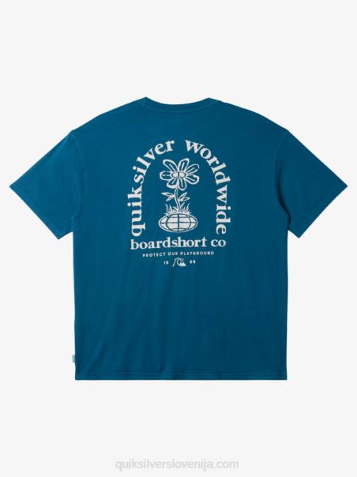 Quiksilver PJ4H742 moški maroško modra majica s kratkimi rokavi clear mind