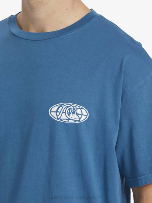 Quiksilver PJ4H742 moški maroško modra majica s kratkimi rokavi clear mind