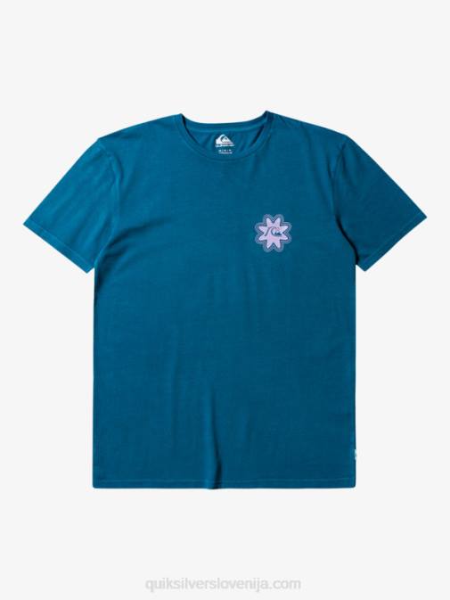 Quiksilver PJ4H755 moški maroško modra psihična majica s kratkimi rokavi