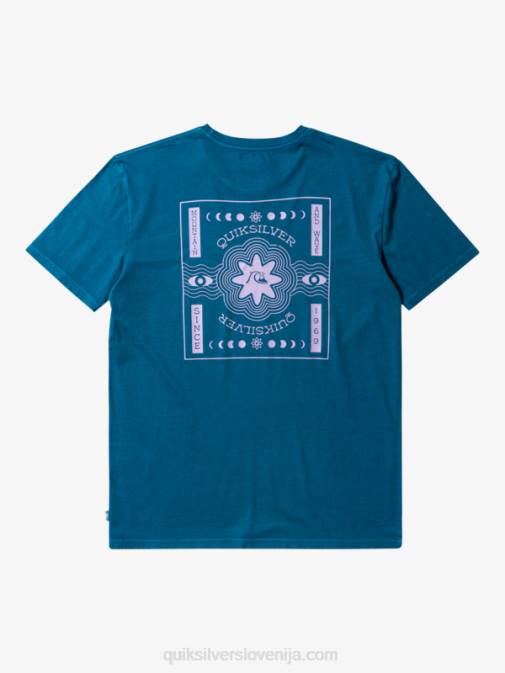 Quiksilver PJ4H755 moški maroško modra psihična majica s kratkimi rokavi